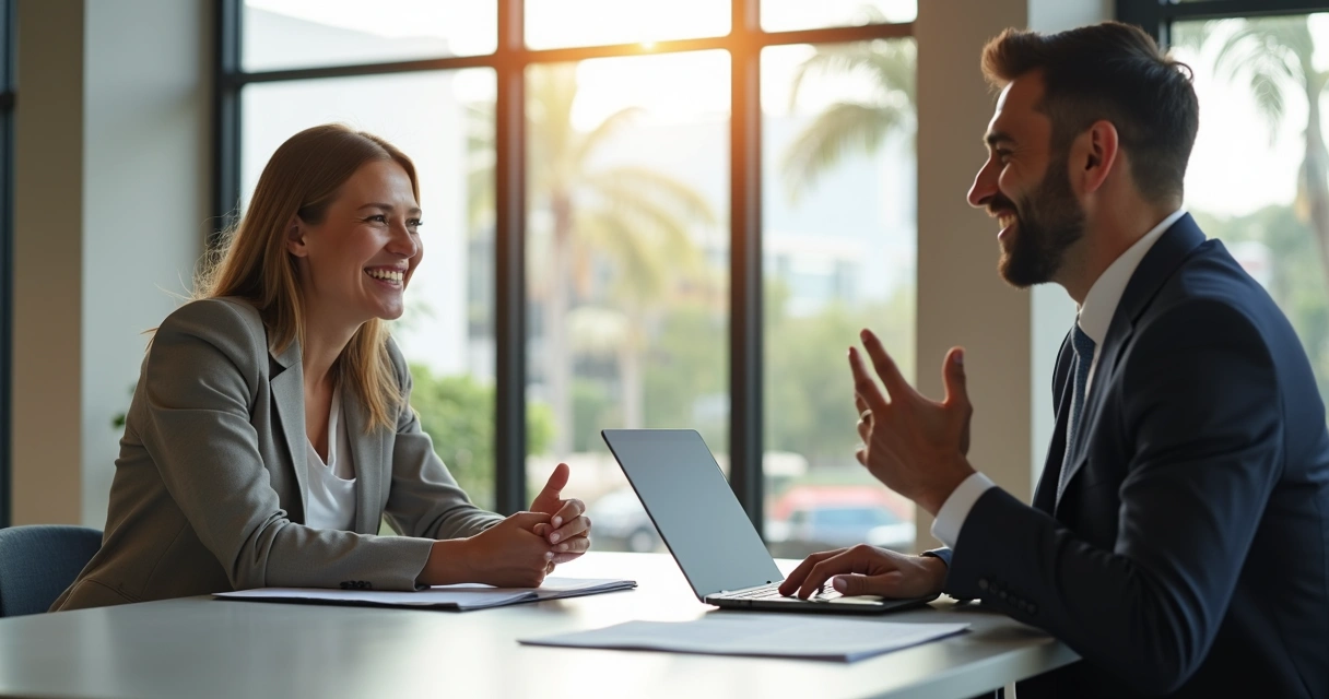 Corretor e empreendedor negociando aluguel de ponto comercial