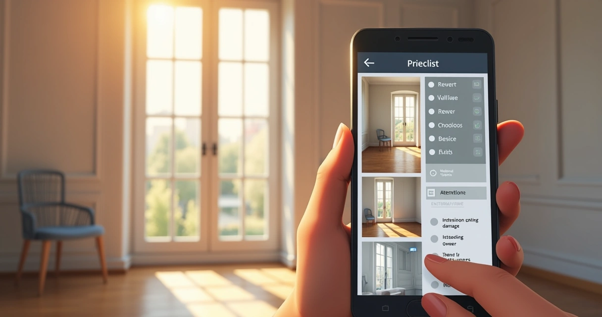 Checklist digital de vistoria em apartamento vazio