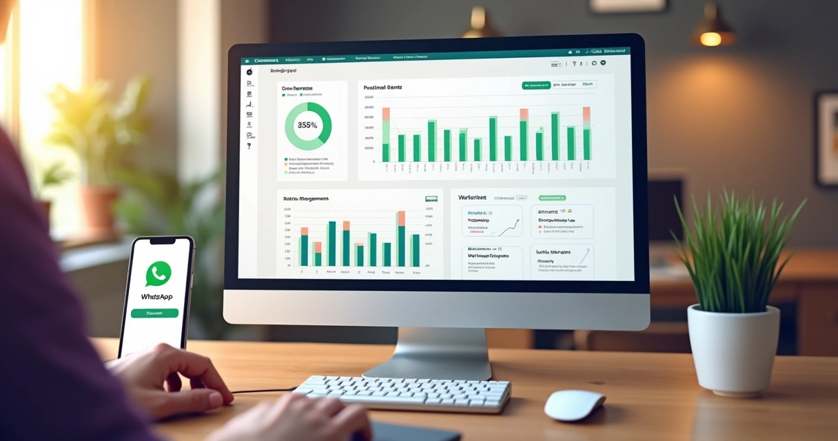 Painel mostrando controle digital de aluguéis e indicadores financeiros