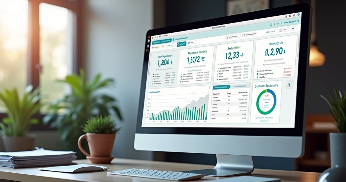 Painel digital de controle financeiro de aluguel