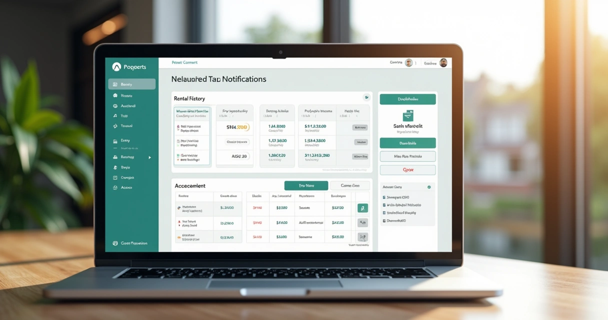Portal digital do inquilino mostra boletos, histórico de aluguel e botão de atualização de dados 