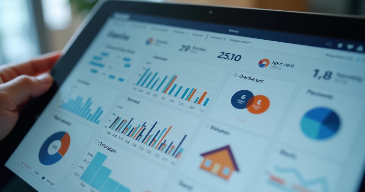 Relatório financeiro de aluguel automatizado em tela de computador