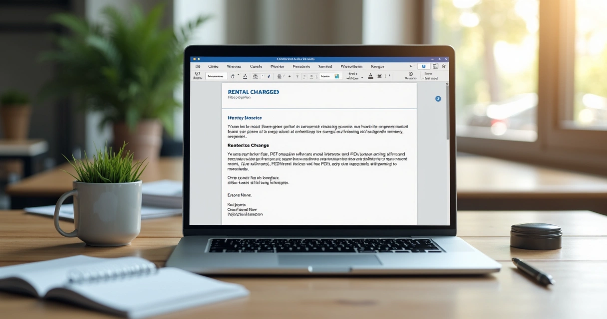 Mensagem de e-mail aberta em notebook com boleto de aluguel em anexo 