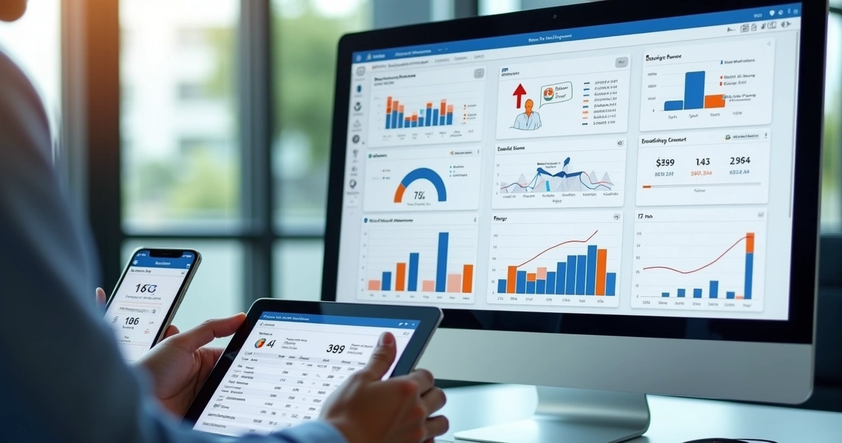 Tela de sistema mostrando painel digital com boletos, gráficos e cobrança digital